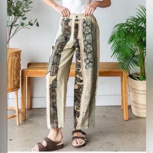 NEW - Oli & Hali Bohemian Patchwork Twill Pants